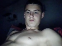Macedonian Cute Sinewy Old egg Cums On His Abs Big Load